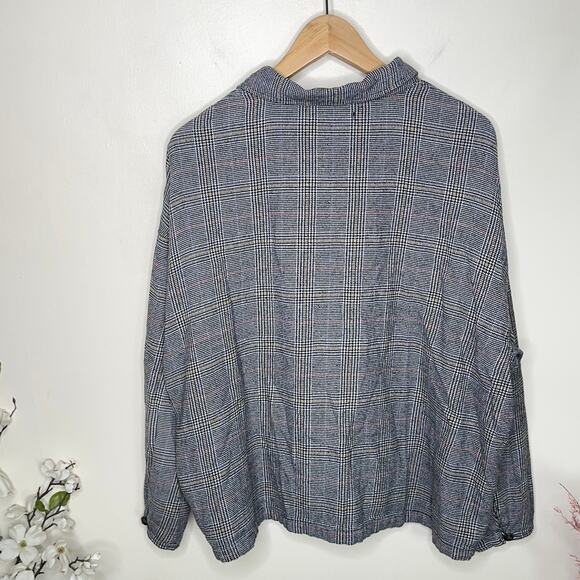 MADEWELL Flannel Bromley Shirt Ronan Plaid Gray Sz XL {3U28} - Picture 4 of 7